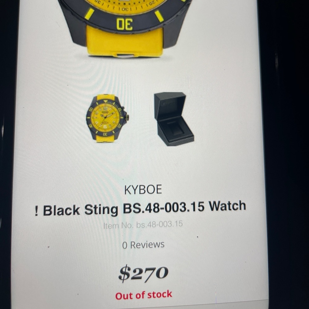 New KYBOE ! Black Sting BS.48-003.15 Watch